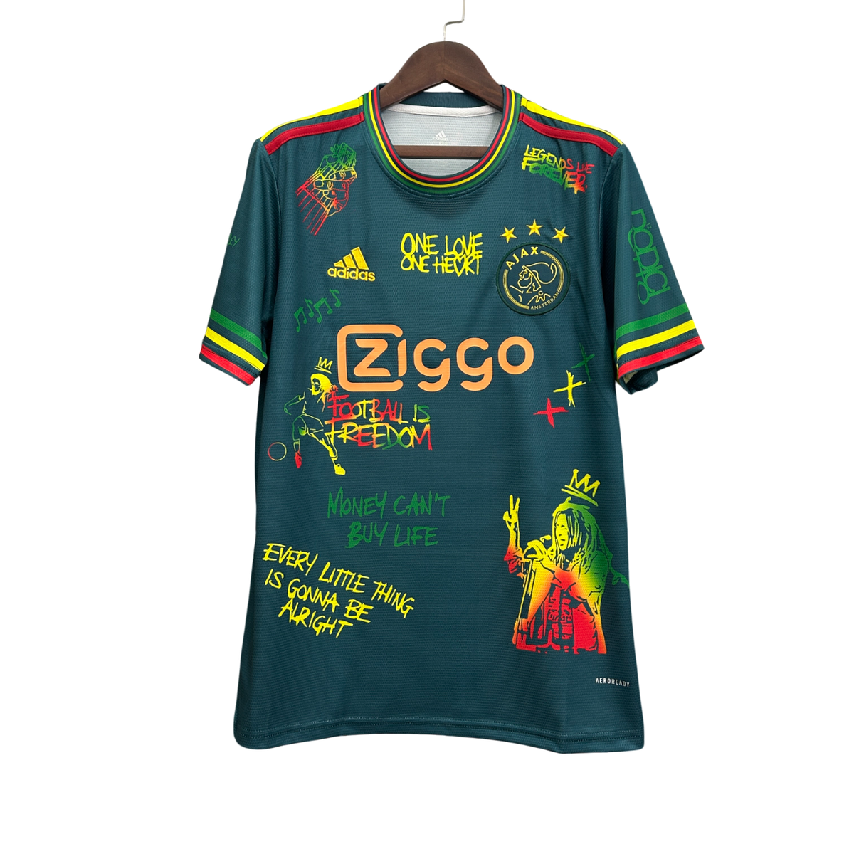 Camisa do Ajax 2025/26 -Bob Marley Edição Especial