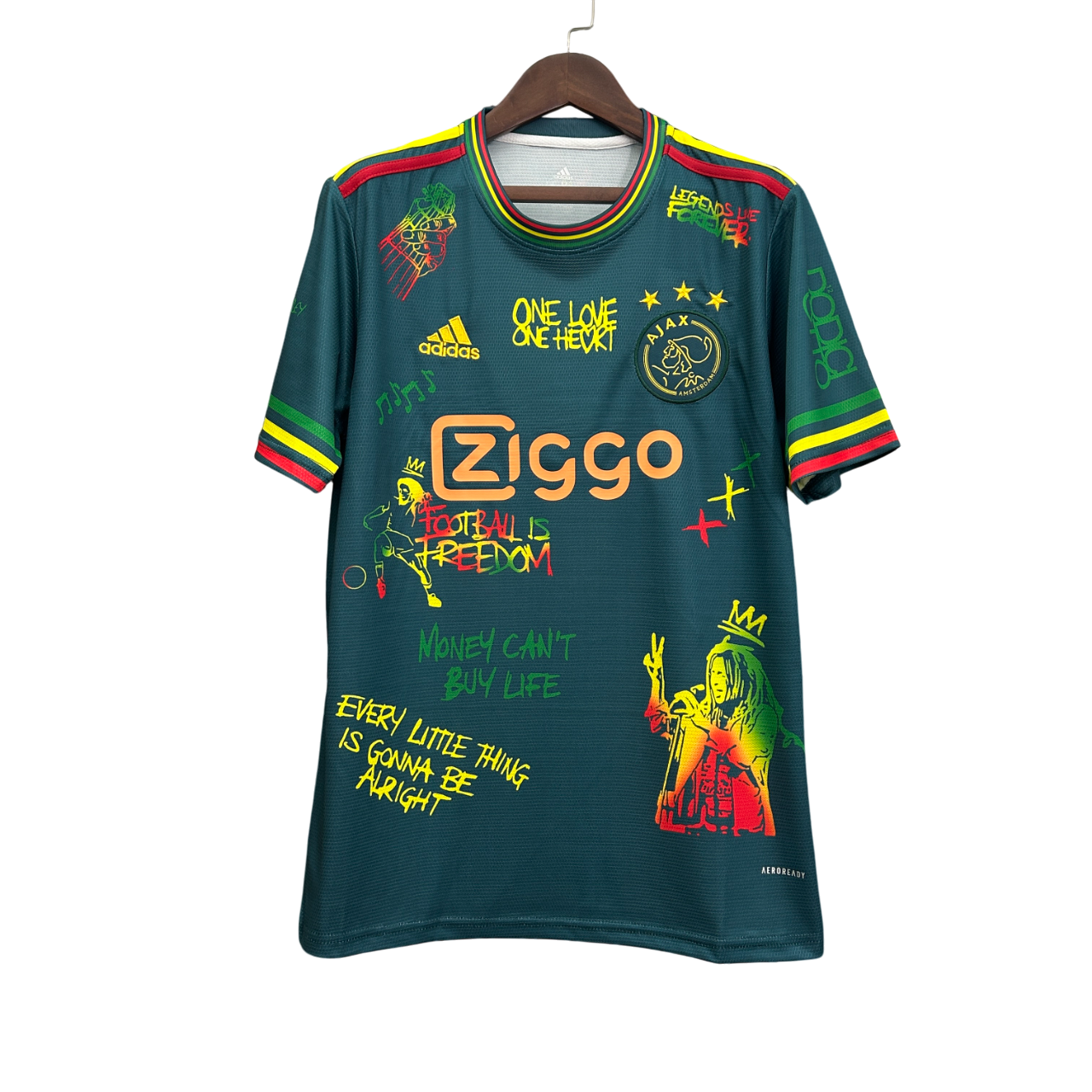 Camisa do Ajax 2025/26 -Bob Marley Edição Especial