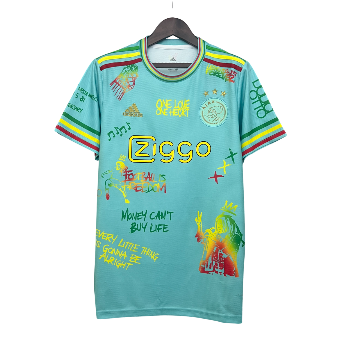 Camisa do Ajax 2025/26 -Bob Marley Edição Especial