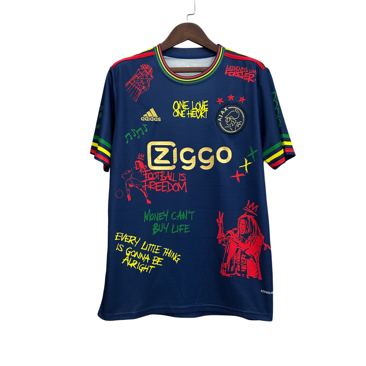 Camisa do Ajax 2025/26 -Bob Marley Edição Especial